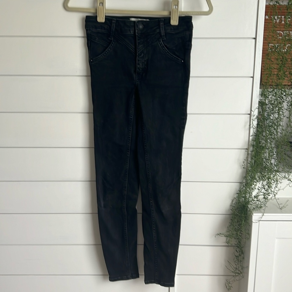 Free People black skinny denim